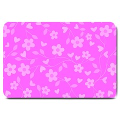 Floral Pattern Large Doormat  by Valentinaart