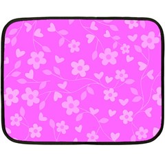 Floral Pattern Double Sided Fleece Blanket (mini)  by Valentinaart