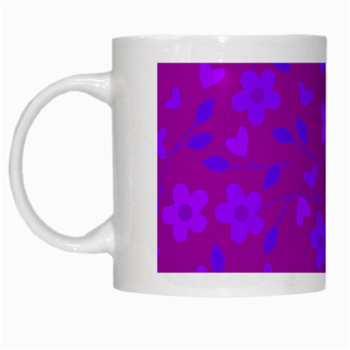 Floral pattern White Mugs