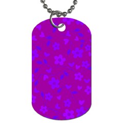 Floral Pattern Dog Tag (one Side) by Valentinaart