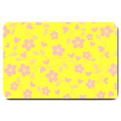 Floral Pattern Large Doormat  by Valentinaart