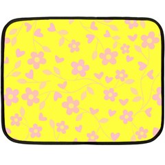 Floral Pattern Double Sided Fleece Blanket (mini)  by Valentinaart