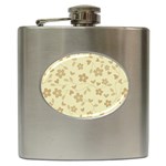 Floral pattern Hip Flask (6 oz) Front