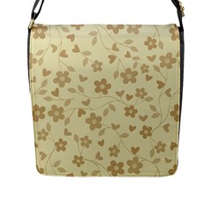 Floral Pattern Flap Messenger Bag (l)  by Valentinaart