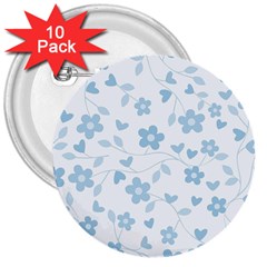 Floral Pattern 3  Buttons (10 Pack)  by Valentinaart