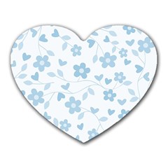 Floral Pattern Heart Mousepads by Valentinaart