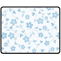 Floral Pattern Fleece Blanket (medium)  by Valentinaart