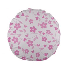 Floral Pattern Standard 15  Premium Round Cushions by Valentinaart