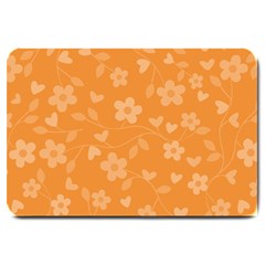 Floral Pattern Large Doormat  by Valentinaart