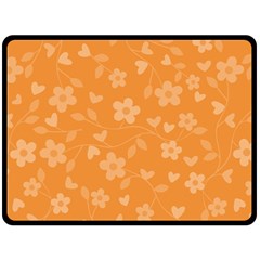 Floral Pattern Fleece Blanket (large)  by Valentinaart