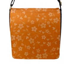 Floral Pattern Flap Messenger Bag (l)  by Valentinaart