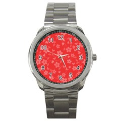 Floral pattern Sport Metal Watch