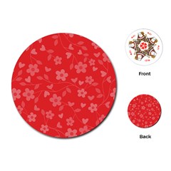 Floral pattern Playing Cards (Round) 