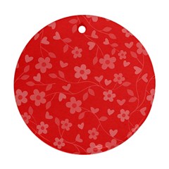 Floral pattern Round Ornament (Two Sides)