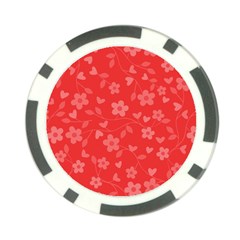 Floral pattern Poker Chip Card Guard