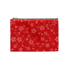 Floral pattern Cosmetic Bag (Medium) 