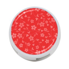 Floral pattern 4-Port USB Hub (Two Sides) 