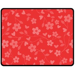 Floral pattern Fleece Blanket (Medium) 