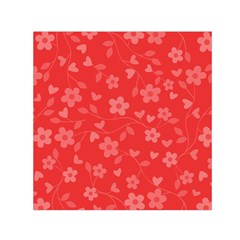 Floral pattern Small Satin Scarf (Square)