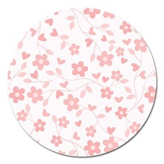 Floral Pattern Magnet 5  (round) by Valentinaart