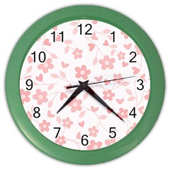 Floral Pattern Color Wall Clocks by Valentinaart