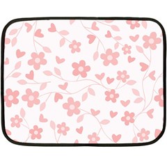 Floral Pattern Double Sided Fleece Blanket (mini)  by Valentinaart