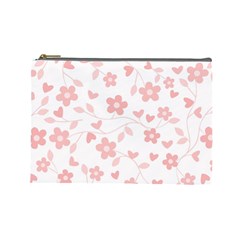 Floral Pattern Cosmetic Bag (large)  by Valentinaart