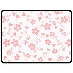 Floral Pattern Fleece Blanket (large)  by Valentinaart