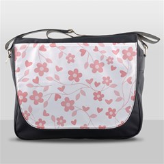 Floral Pattern Messenger Bags by Valentinaart