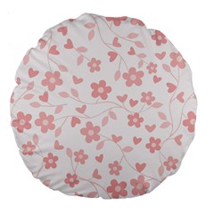 Floral Pattern Large 18  Premium Flano Round Cushions by Valentinaart