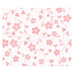 Floral Pattern Double Sided Flano Blanket (small)  by Valentinaart