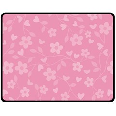 Floral Pattern Fleece Blanket (medium)  by Valentinaart