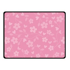 Floral Pattern Double Sided Fleece Blanket (small)  by Valentinaart