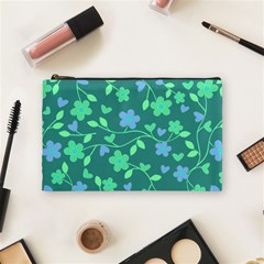 Floral Pattern Cosmetic Bag (medium)  by Valentinaart