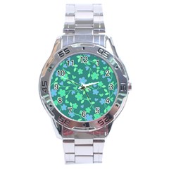 Floral Pattern Stainless Steel Analogue Watch by Valentinaart