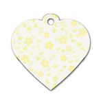 Floral pattern Dog Tag Heart (Two Sides) Front