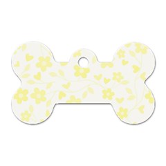 Floral Pattern Dog Tag Bone (two Sides) by Valentinaart