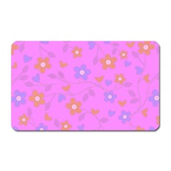 Floral Pattern Magnet (rectangular) by Valentinaart