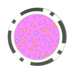 Floral Pattern Poker Chip Card Guard by Valentinaart