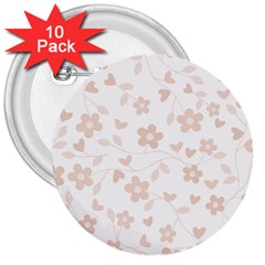 Floral Pattern 3  Buttons (10 Pack)  by Valentinaart