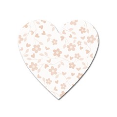 Floral Pattern Heart Magnet by Valentinaart