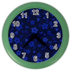 Floral Pattern Color Wall Clocks by Valentinaart