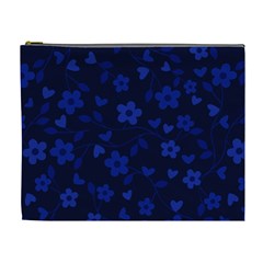 Floral Pattern Cosmetic Bag (xl) by Valentinaart