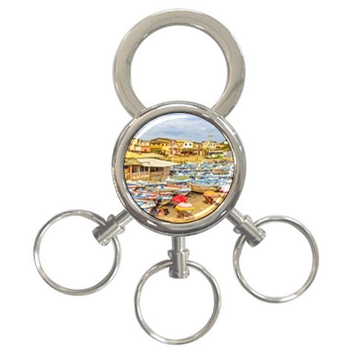 Engabao Beach At Guayas District Ecuador 3-Ring Key Chains