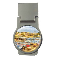 Engabao Beach At Guayas District Ecuador Money Clips (round)  by dflcprints