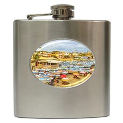 Engabao Beach At Guayas District Ecuador Hip Flask (6 Oz) by dflcprints