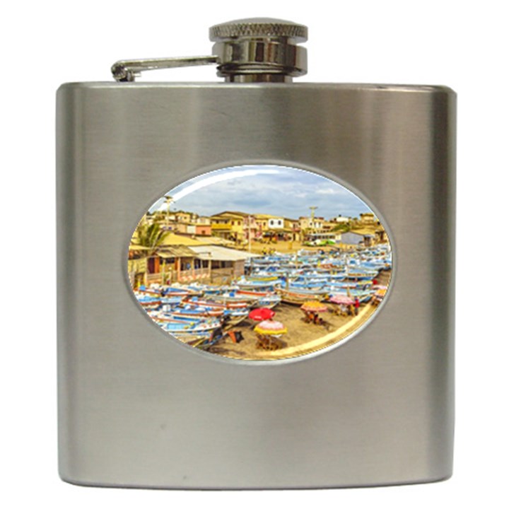 Engabao Beach At Guayas District Ecuador Hip Flask (6 oz)