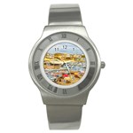 Engabao Beach At Guayas District Ecuador Stainless Steel Watch Front