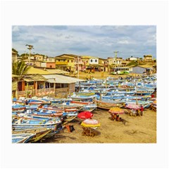 Engabao Beach At Guayas District Ecuador Small Glasses Cloth (2-side) by dflcprints