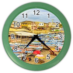 Engabao Beach At Guayas District Ecuador Color Wall Clocks by dflcprints